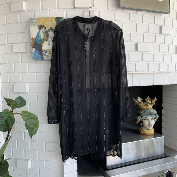 Vintage Sheer Sequin Cardigan/Jacket - Picture 2 of 3